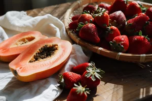 Suco de Mamão: Mix com morango, maçã e acafrão-AGC Frutas®