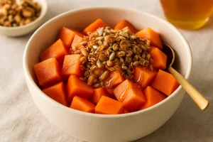 Bowl Matinal de Mamão com Granola e Mel - AGC Frutas®